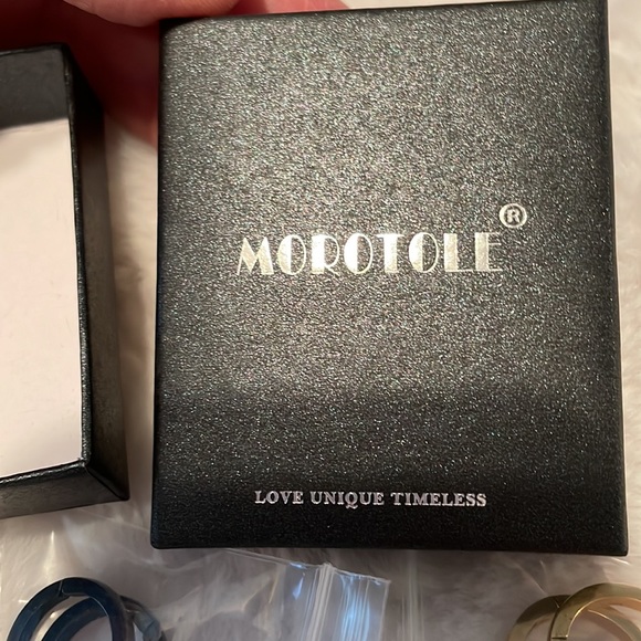 Set of 6 large multicoloured hoop earrings from Morotole NIB - Picture 2 of 9